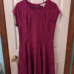 Candie's Purple Zigzag Fit & Flare Dress